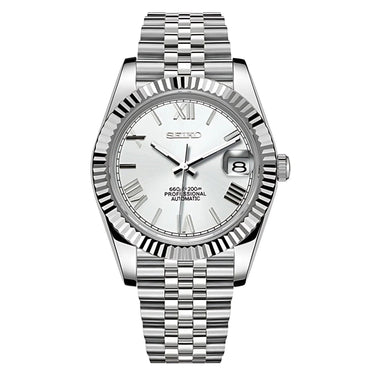 Seiko Mod Oyst Silver Roman