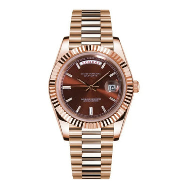 SEIKO MOD daydate rosegold chocolate arabic