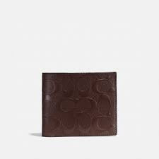 Coach Brown Embossed Logo Wallet