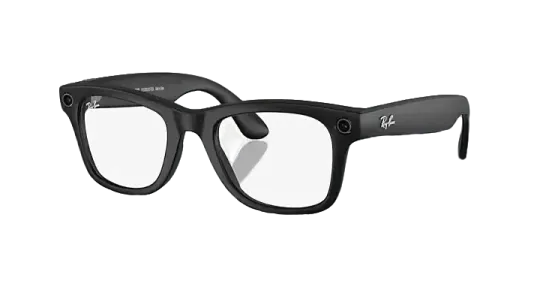 Ray Ban Meta Smart Glasses - Wayfarer 'Matte Black' Lenses- Clear/Graphite Green 