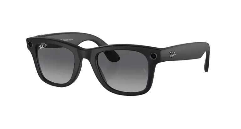 Ray Ban Meta Smart Glasses - Wayfarer Matte Black Graphite Lenses