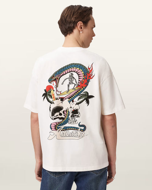 All Saints Snakepit Oversized Short Sleeve Graphic T-Shirt