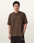 All Saints Xander Flocked Logo Oversized T-Shirt