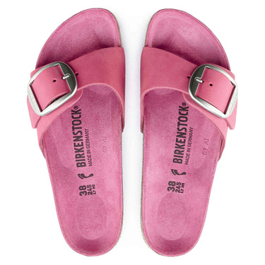 Birkenstock Madrid Big Buckle Nubuck Leather Pink/Fuchsia Tulip