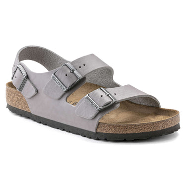 Birkenstock Milano Natural leather gray/stone coin
