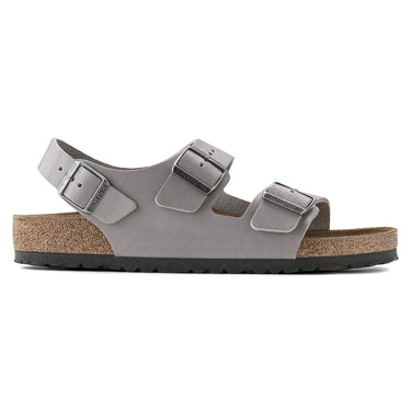 Birkenstock Milano Natural leather gray/stone coin