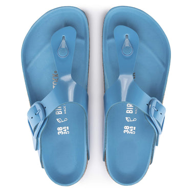 Birkenstock Gizeh Big Buckle Natural Leather Patent Blue