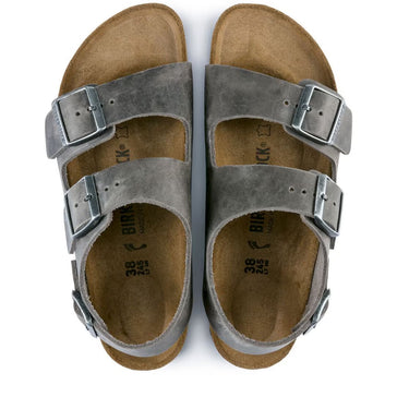 Birkenstock Milano Birko-Flor Nubuck Grey
