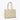 Tory Burch T Monogram Contrast Embossed Tote Beige