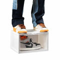 White Stack'Em Sneaker Crates | Shoe Crates (Side Drop)