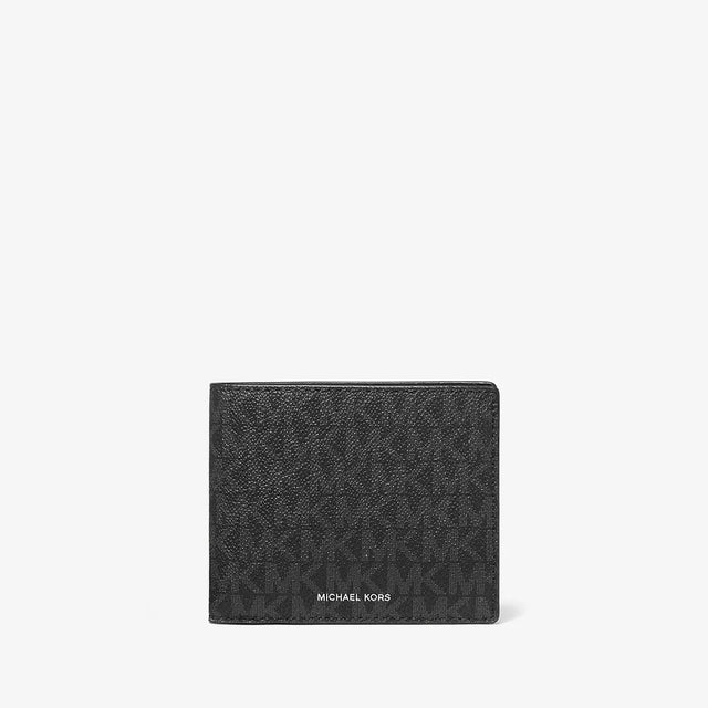 Michael Kors Cooper Logo Billfold Wallet With Coin Pouch Black