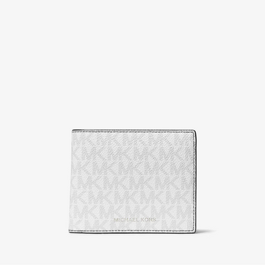 Michael Kors Cooper Logo Billfold Wallet With Coin Pouch Bright White