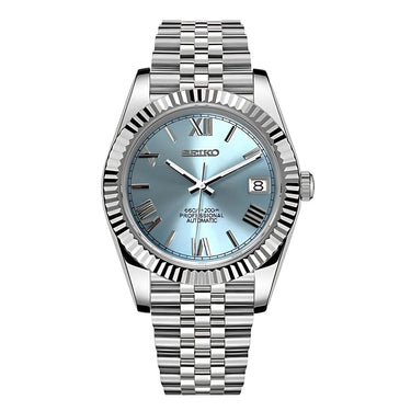 Seiko mod Oyst Ice Blue Roman