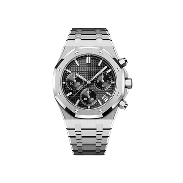 Seiko Mod Royal Oak Chrono Black