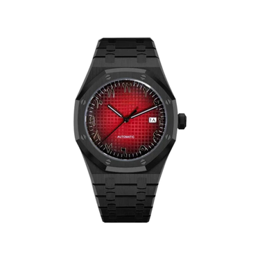 Seiko Mod Royal Oak Arabic Black Red
