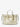 Michael Kors Carson Medium Metallic Logo Debossed Satchel Pale Gold