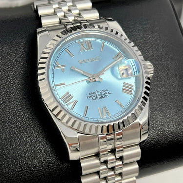 Seiko mod Oyst Ice Blue Roman