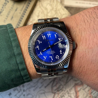 Seiko mod Oyst Royal Blue Arabic
