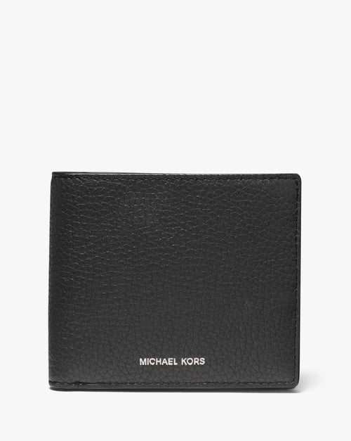 MICHAEL KORS Men Black Slim Billfold Leather Wallet