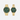 Fossil His and Hers Multifunction Green Dial Gold-Tone Stainless Steel Watch Gift Set