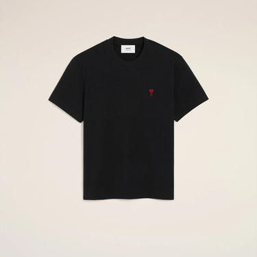 Ami Black Cotton Ami de Coeur T-Shirt