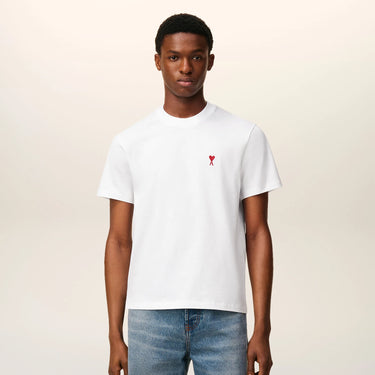 Ami White Cotton Ami de Coeur T-Shirt