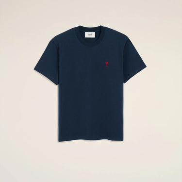 Ami Navy Cotton Ami de Coeur T-Shirt