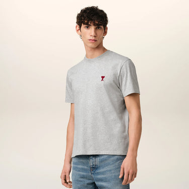 Ami Grey Cotton Ami de Coeur T-Shirt