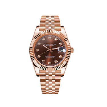 SEIKO MOD datejust chocolate rose gold