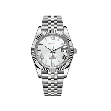 Seiko Mod Oyst Silver Roman