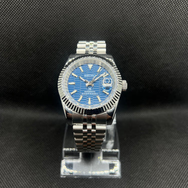 SEIKO MOD Datejust blue Fluted