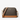 Brown crossbody bag with tan accents on a white background
