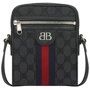 Gucci X Balenciaga The Hacker Project Shoulder Zip Bag Black
