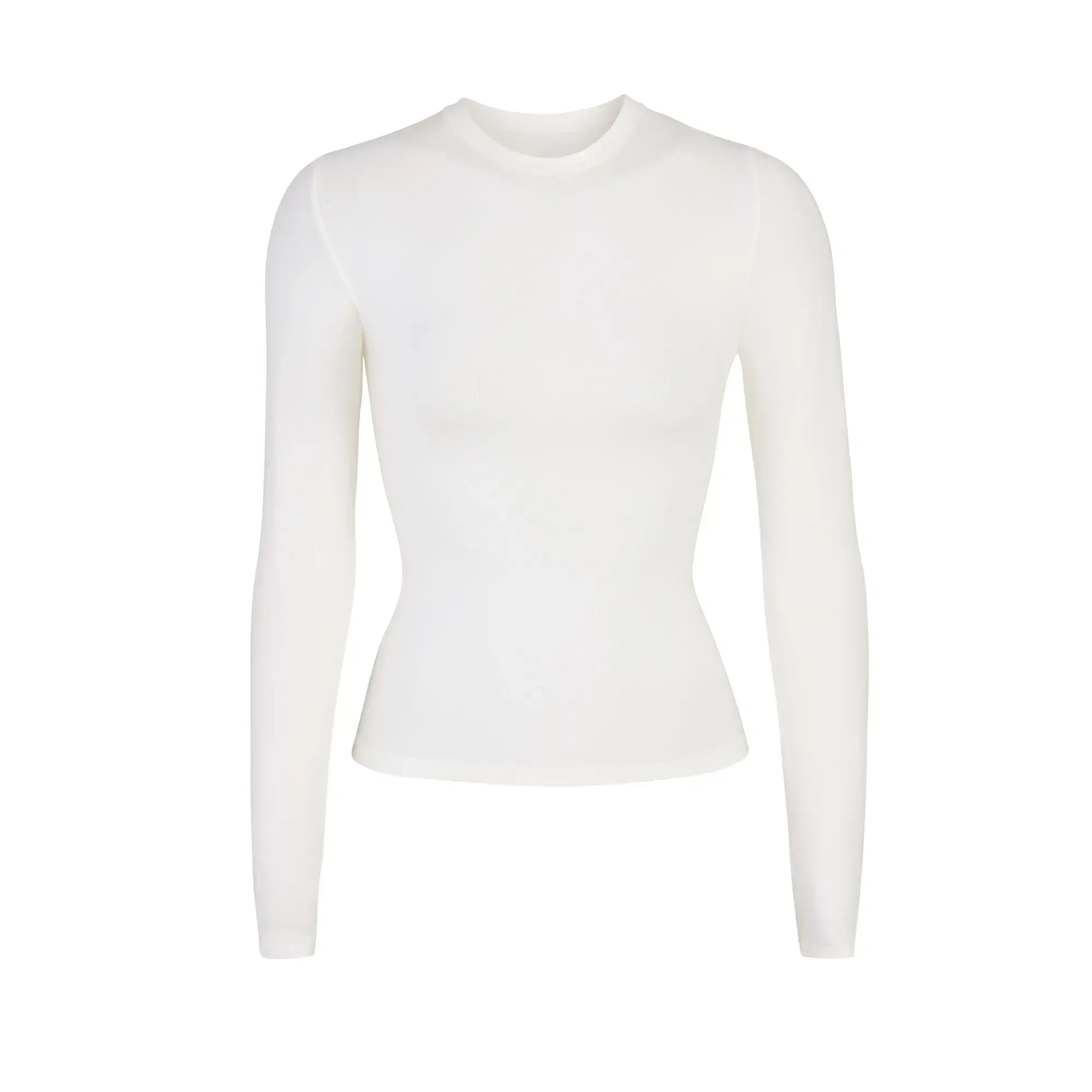 Skims Cotton Jersey Long Sleeve T-Shirt Marble