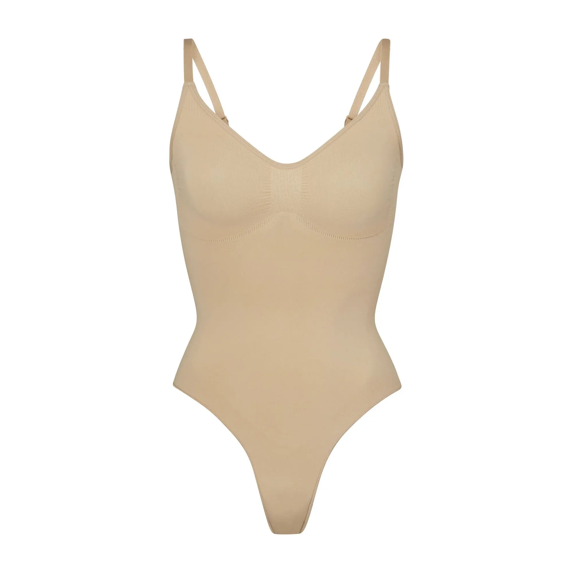 Skims Seamless Sculpt Thong Bodysuit Clay