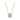 Coach Open Circle Stone Necklace Rose Gold