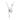 Coach Open Circle Heart Y Necklace Silver