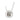 Coach Open Circle Stone Necklace Silver