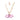 Coach Mini Bow Layered Necklace Gold-Pink