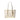 Michael Kors Jet Set Travel Small Metallic Logo Top-Zip Tote Bag Pale Gold