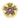 Coach Tea Rose Stone Stud Earrings Gold