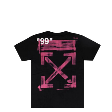 Off White Stencil Black Fuchsia Oversized Tee Apparels Off Kicks