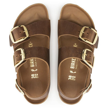 Birkenstock Milano Big Buckle Oiled Leather - Cognac