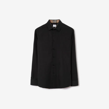 Burberry Slim Fit Stretch Cotton Shirt black