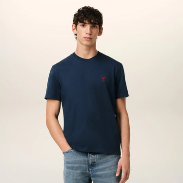Ami Navy Cotton Ami de Coeur T-Shirt