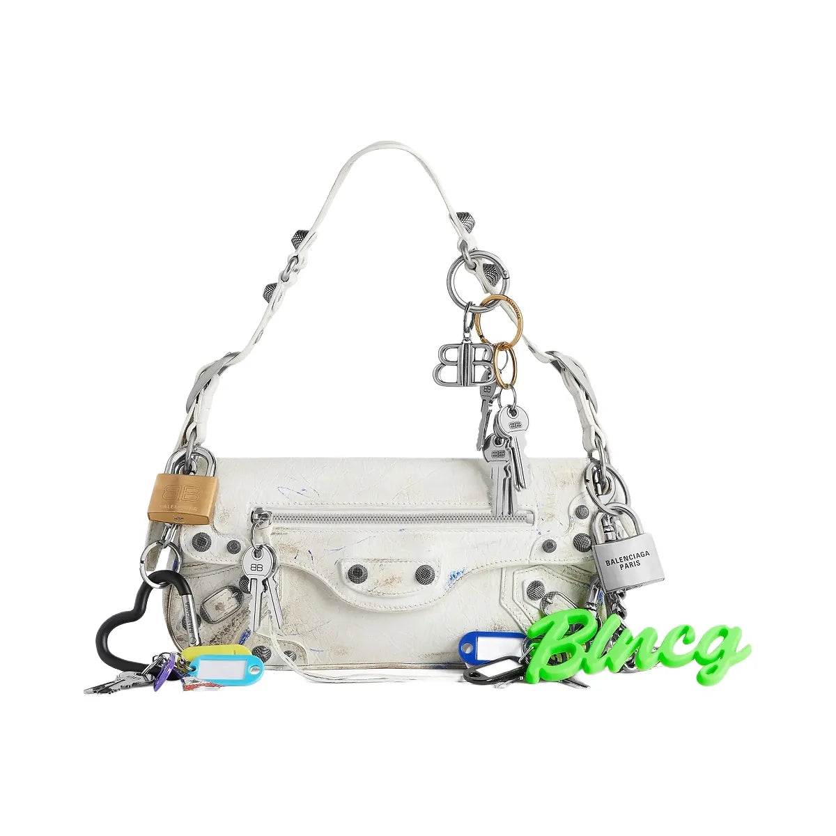Balenciaga Le Cagole Small Sling Shoulder Bag Used Effect