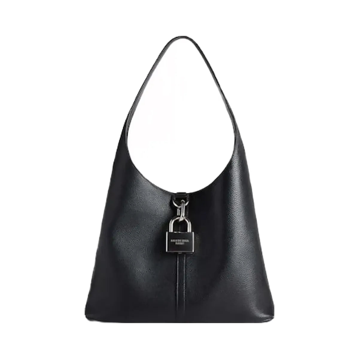 Balenciaga Womens Locker Medium North-South Hobo Bag Black