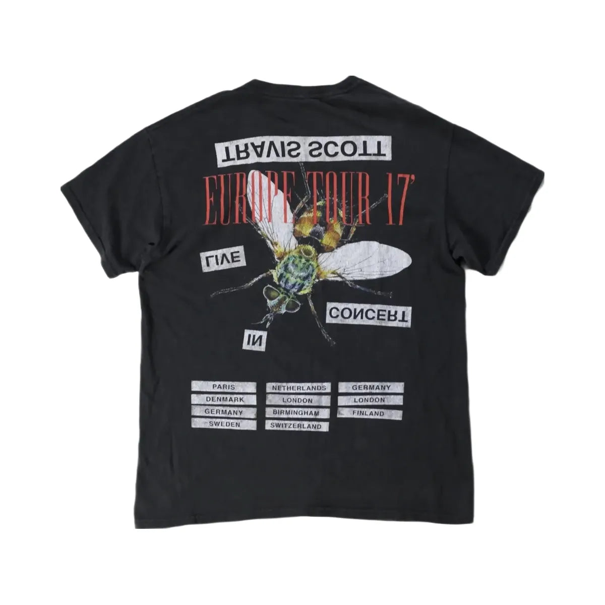 Cactus Jack Travis Scott Europe Tour 2017 Concert T-Shirt