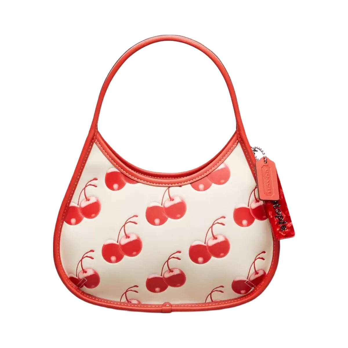 Coach Ergo Bag In Coachtopia Leather With Cherry Print in Cloud Multi