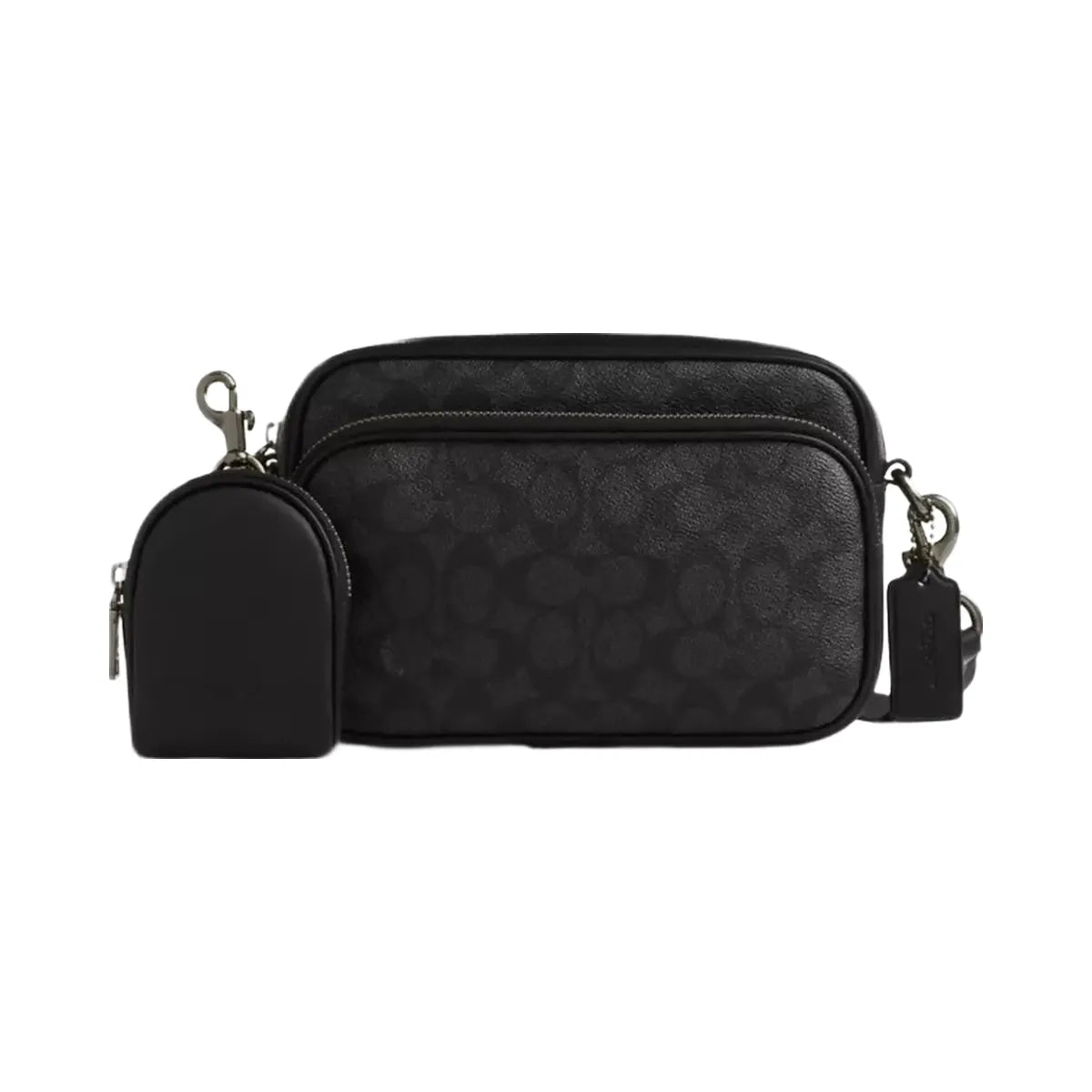 Coach Finlay Crossbody Bag In Signature Canvas in Gunmetal Charcoal Black